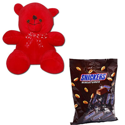 "Teddy Bear BST-9103, SNICKERS MINIATURES Chocolate bars - Click here to View more details about this Product